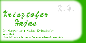 krisztofer hajas business card